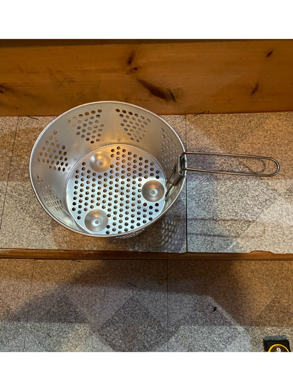 Stainless Steel Perforated Kitchen Strainer - Silver